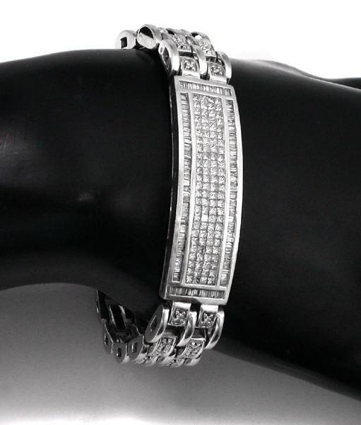 6.00ct Diamond  Gold Baby Tag Bracelet