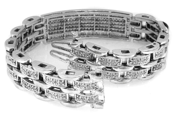 6.00ct Diamond  Gold Baby Tag Bracelet