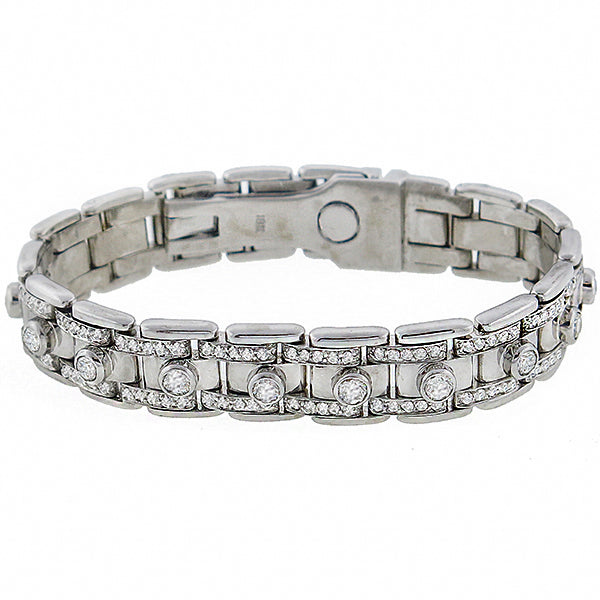 6.50ct Diamond Gold Rolex Style Bracelet