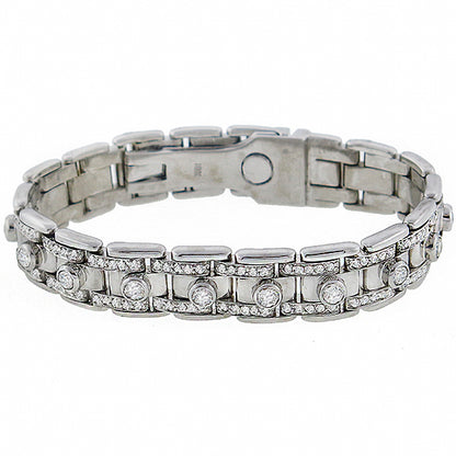 6.50ct Diamond Gold Rolex Style Bracelet