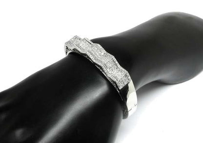 6.60ct Diamond 14k White Gold Bangle