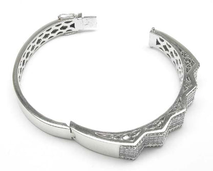 6.60ct Diamond 14k White Gold Bangle