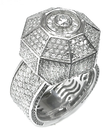 6.75ct Diamond 14k White Gold Ring