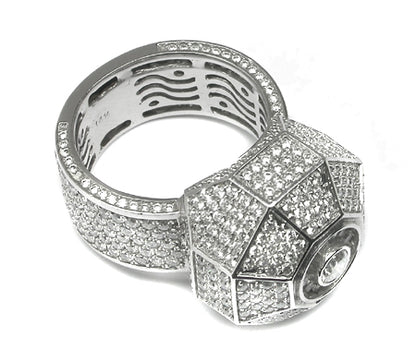 6.75ct Diamond 14k White Gold Ring