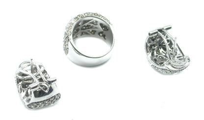 9.00ct Fancy Brown Diamond 1.50ct White Diamond Ring and Earrings Set