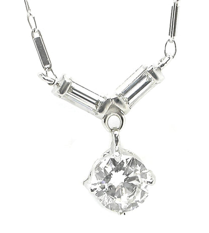 .90ct Diamond 14k White Gold  Necklace
