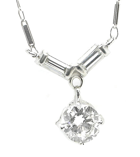.90ct Diamond 14k White Gold  Necklace