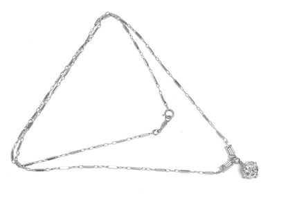 .90ct Diamond 14k White Gold  Necklace