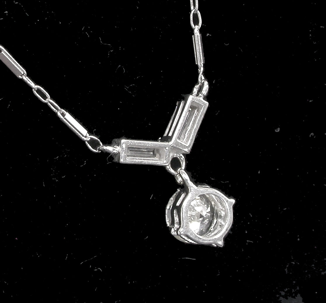 .90ct Diamond 14k White Gold  Necklace