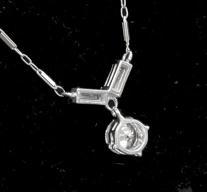 .90ct Diamond 14k White Gold  Necklace