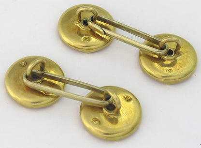 Antique 0.20ct Diamond Mother of Pearl 18k Gold Cufflinks