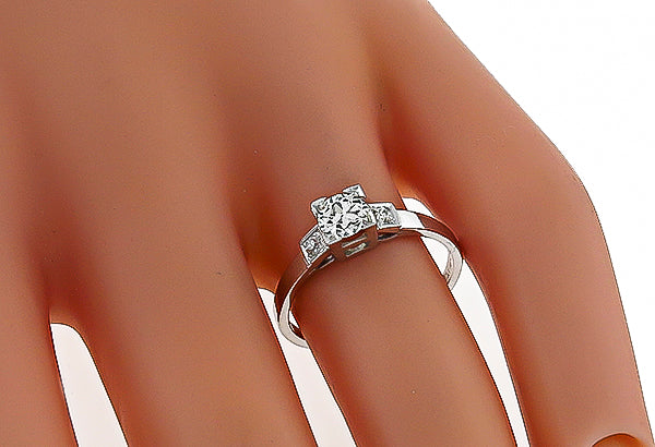 Antique 0.35ct Diamond Engagement Ring