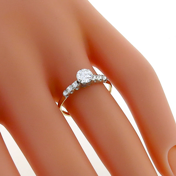 Antique 0.40ct Diamond Gold Engagement Ring