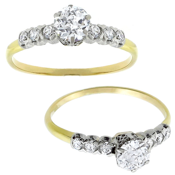 Antique 0.40ct Diamond Gold Engagement Ring