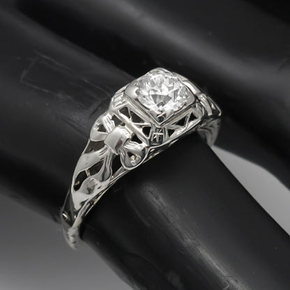 Antique 0.50ct Diamond Gold  Engagement Ring