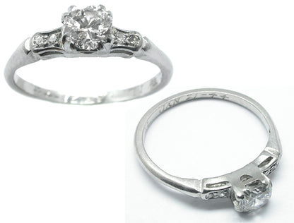 Antique 0.60ct Diamond Engagement Ring