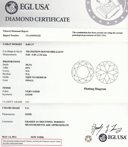 Antique 0.60ct Diamond Engagement Ring