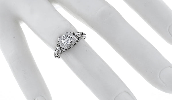 Antique 0.60ct Diamond Engagement Ring