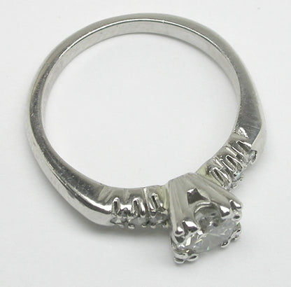 Antique 0.60ct Diamond Platinum Engagement Ring