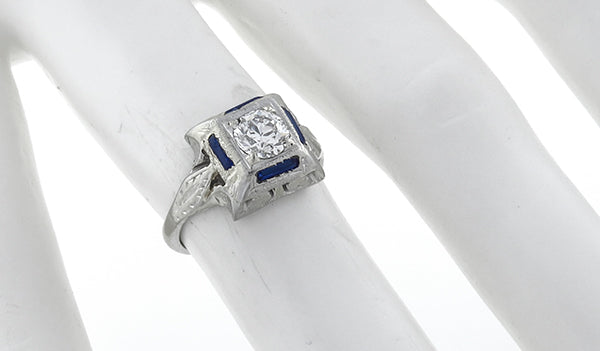 Antique 0.64ct Diamond Engagement Ring