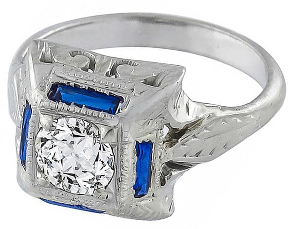 Antique 0.64ct Diamond Engagement Ring