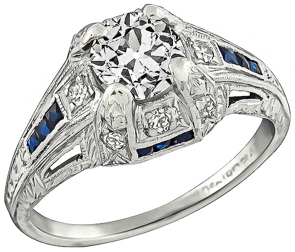 Antique 0.65ct Diamond Engagement Ring