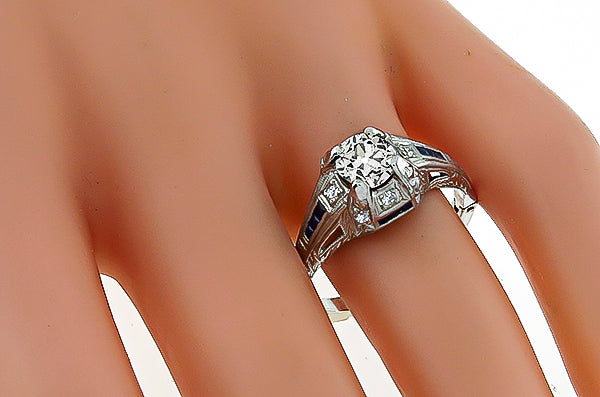 Antique 0.65ct Diamond Engagement Ring