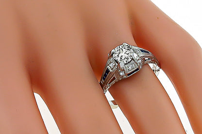 Antique 0.65ct Diamond Engagement Ring