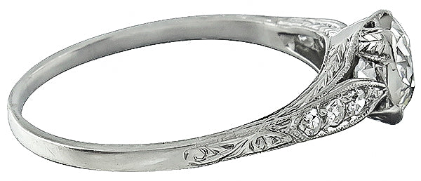 Antique 0.65ct Diamond Engagement Ring