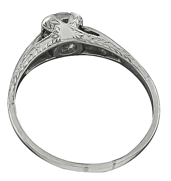 Antique 0.65ct Diamond Engagement Ring