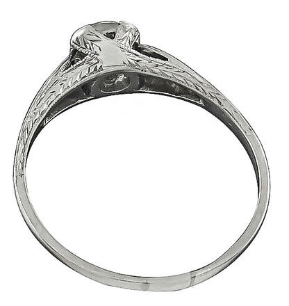 Antique 0.65ct Diamond Engagement Ring
