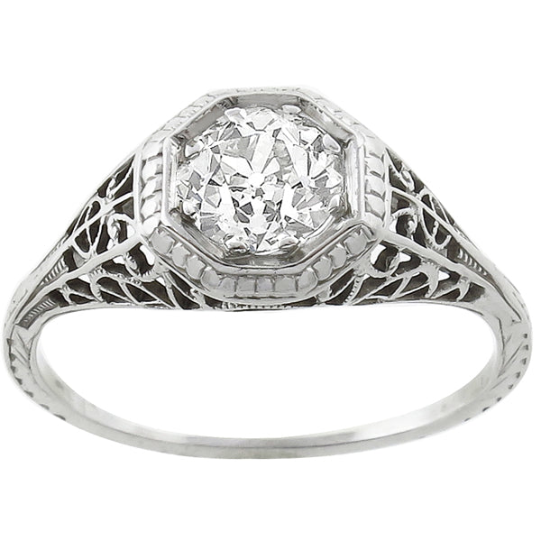 Antique 0.70ct Diamond Engagement Ring