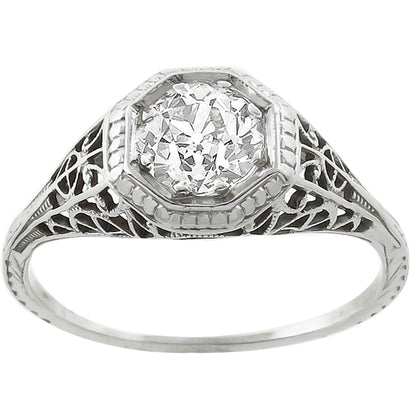 Antique 0.70ct Diamond Engagement Ring