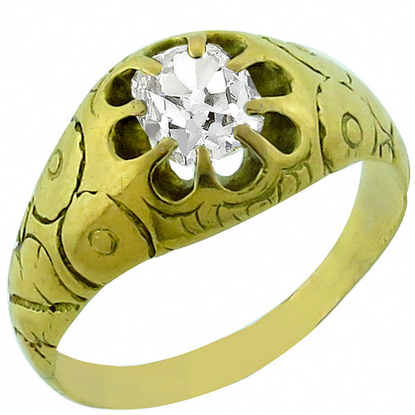 Antique 0.70ct Diamond Gold Ring