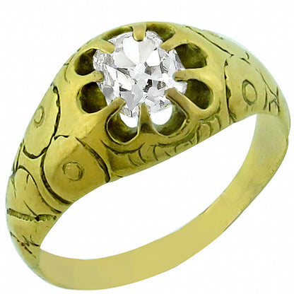 Antique 0.70ct Diamond Gold Ring