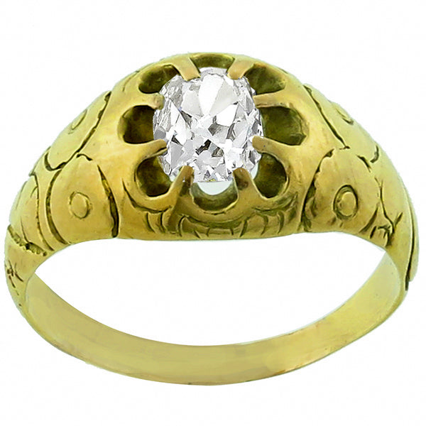 Antique 0.70ct Diamond Gold Ring