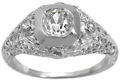 Antique 0.72ct Diamond Gold Engagement Ring