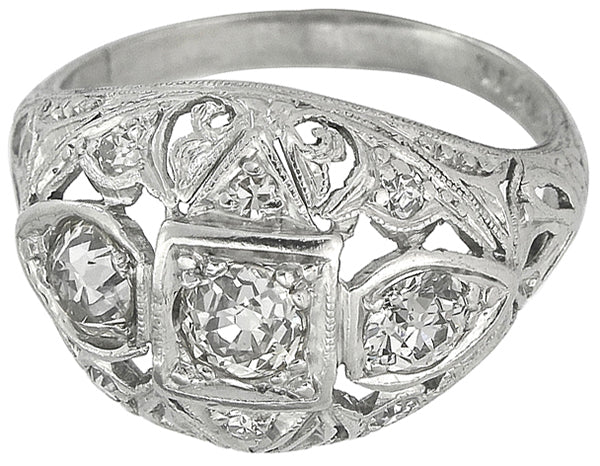 Antique 0.75ct Diamond Engagement Ring