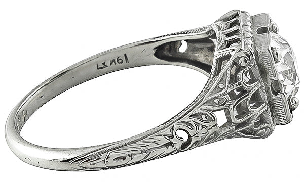 Antique 0.80ct Diamond Engagement Ring