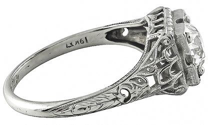 Antique 0.80ct Diamond Engagement Ring