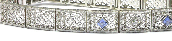 Antique  0.80ct Sapphire & 0.45 Diamond Bracelet