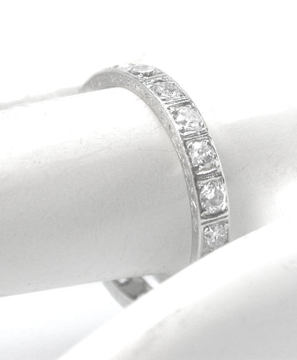 Antique 0.84ct Diamond Platinum Eternity Wedding Band