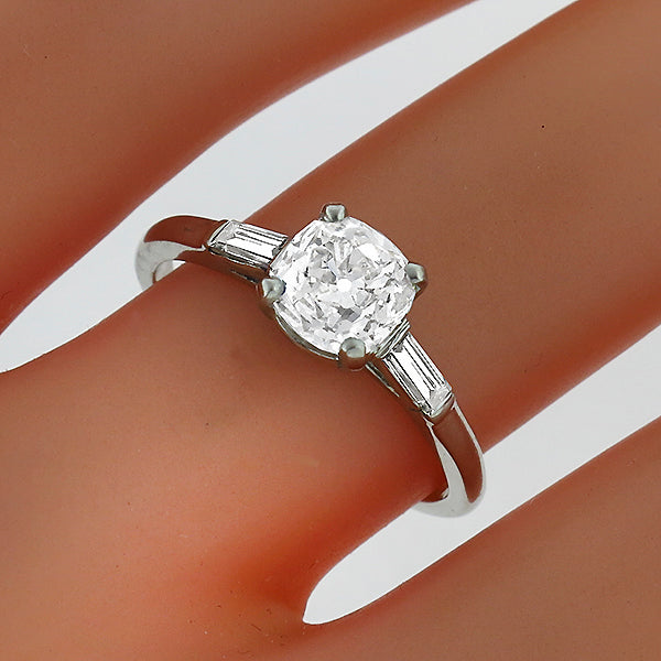 Antique 0.91ct Diamond Engagement Ring