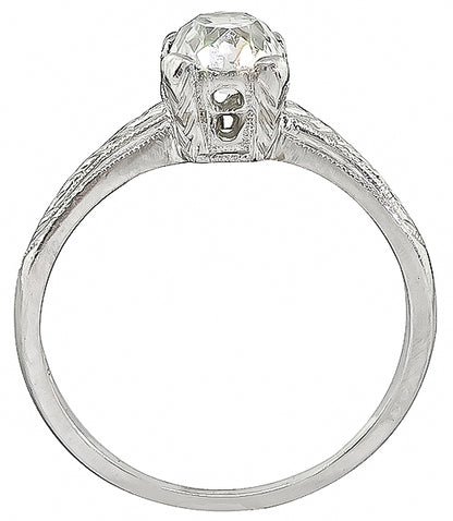 Antique 0.92ct Diamond Engagement Ring