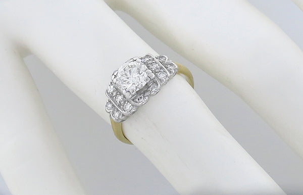 Antique 0.95ct Diamond Engagement Ring