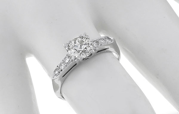 Antique 0.95ct Diamond Engagement Ring