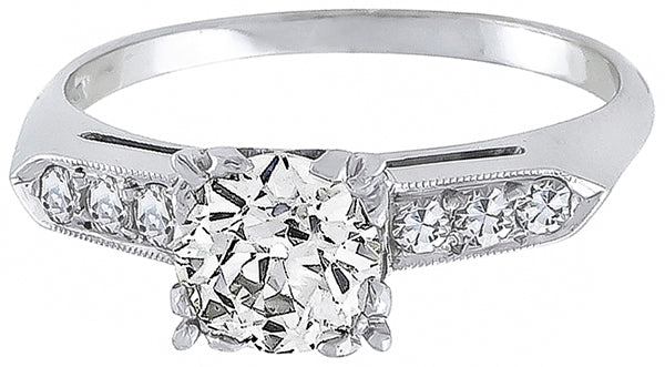 Antique 0.95ct Diamond Engagement Ring