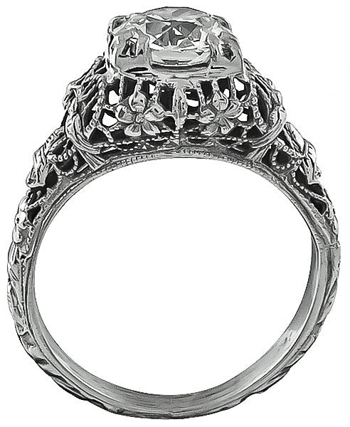 Antique 0.95ct Diamond Engagement Ring