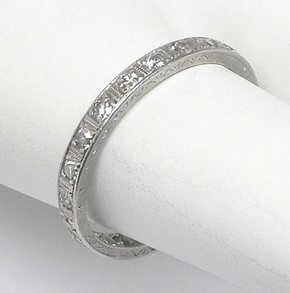 Antique 0.95ct Diamond Platinum Eternity Wedding Band