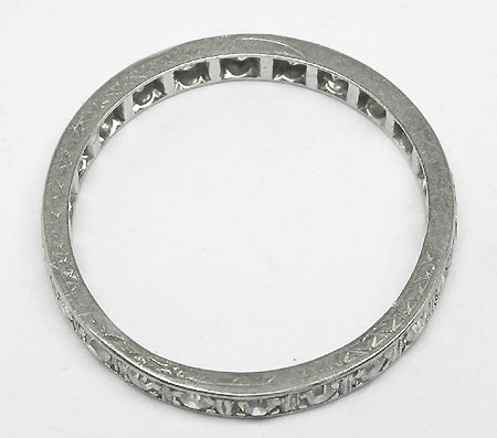 Antique 0.95ct Diamond Platinum Eternity Wedding Band